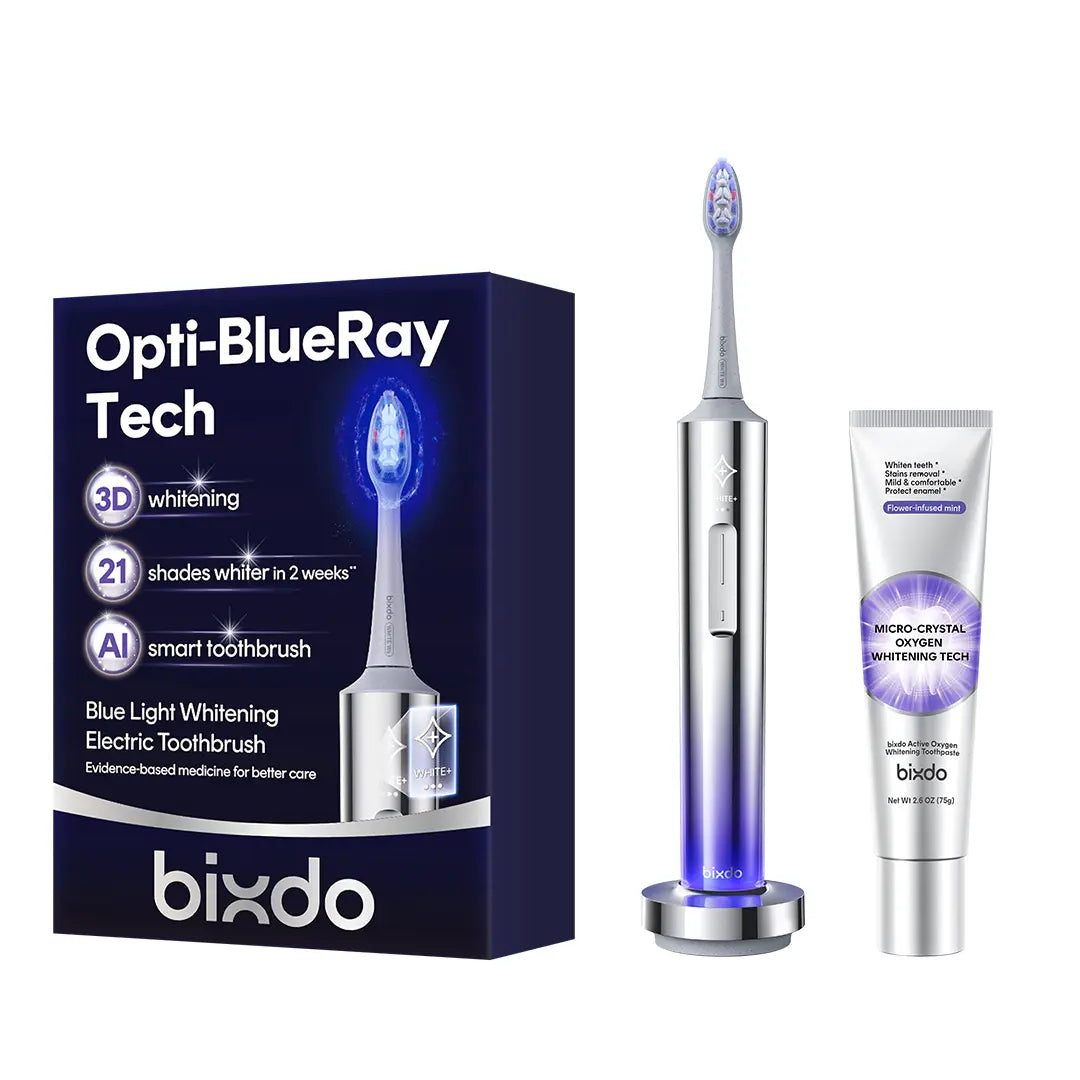 Bixdo倍至藍光美白電動牙刷 Pro 聲波震動清潔 成人牙刷 專業牙齒美白 冷光無刺激 180 天續航