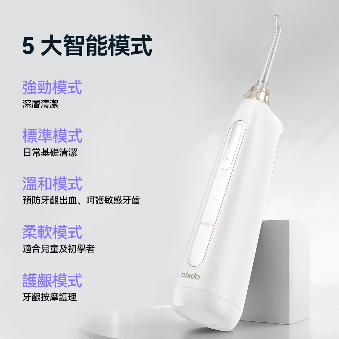 Bixdo P50 超聲波便攜水牙線機沖牙器 5種深層潔齒模式 護龈提亮牙色